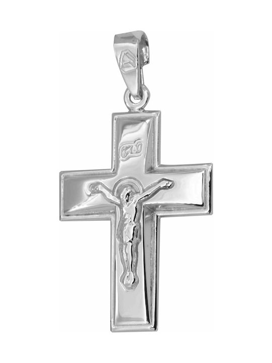 White Gold Cross 9K