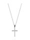 White Gold Cross 14K with Chain