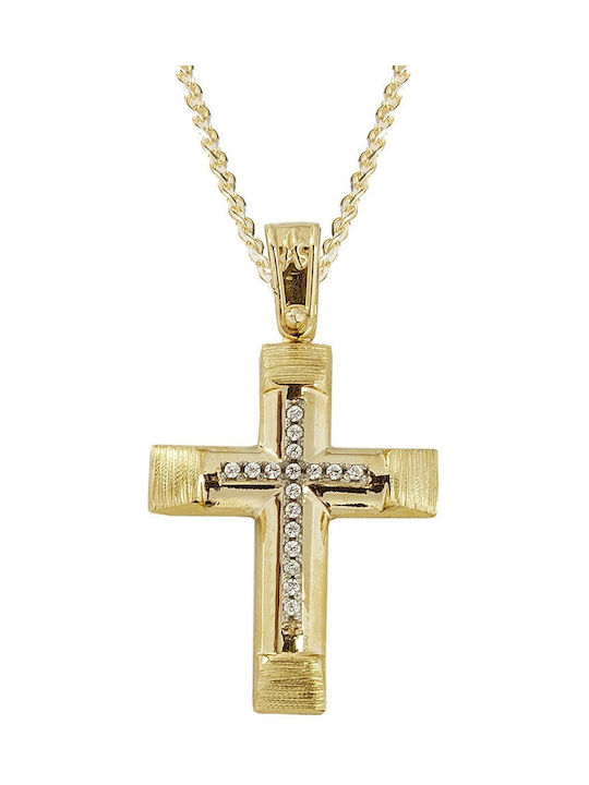 Damen Gold Kreuz 14K