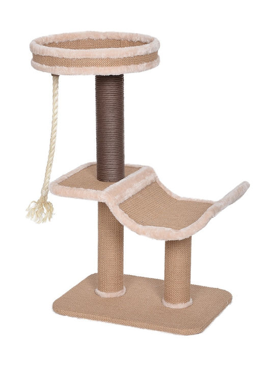Europet Bernina Trend Basil Ονυχοδρόμιο Γατόδεντρο Καφέ 2 επιπέδων 42x42x69εκ.