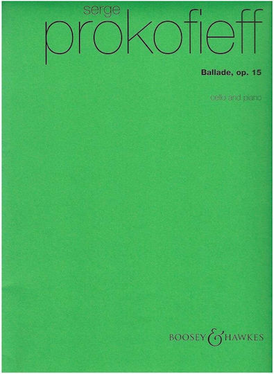 Boosey & Hawkes Prokofiev Ballade Op 15 Cello Piano Παρτιτούρα για Τσέλο