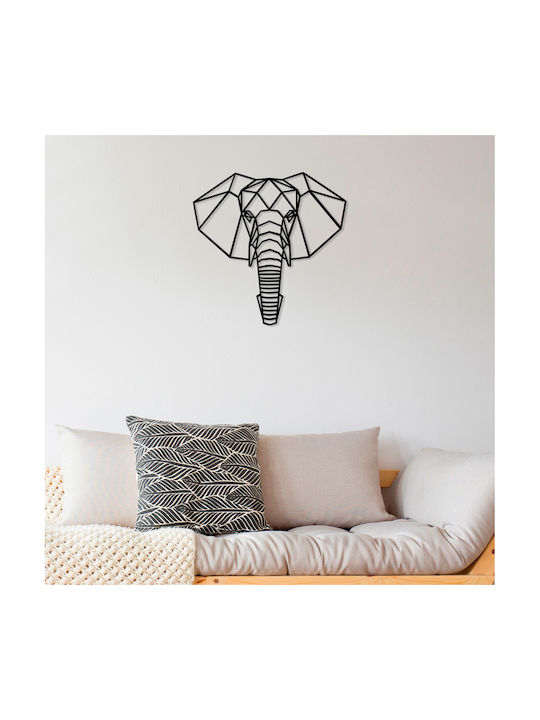 Decorativ de Perete din Lemn Elephant 58x58cm 1pcs