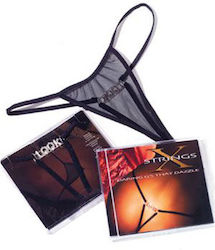 Fantasy Lingerie Σλιπ Λογότυπο Look Strass Γυναικείο Sexy String Μαύρο