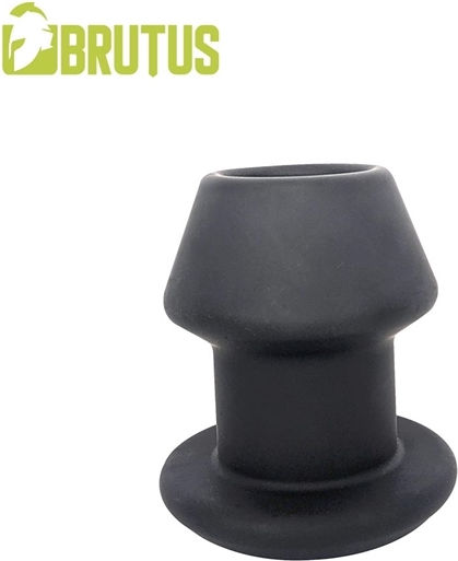 Brutus Gobbler Silikon Tunnel Anal Plug Mittel Schwarze