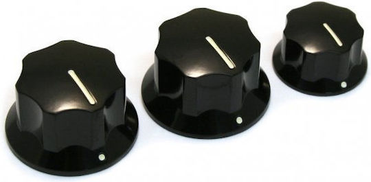 Music Accessories Jazz Bass Knob Set Guitar Potentiometer Buttons Black