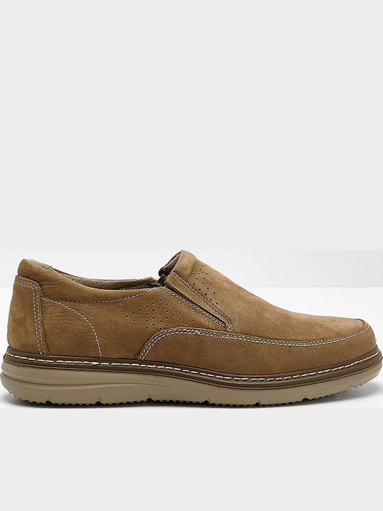 Δερμάτινα Ανδρικά Loafers σε Καφέ Χρώμα