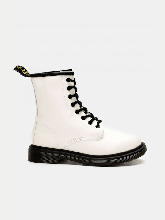 Alta Moda Women's Combat Boots White