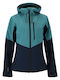 Whistler Women's Running Short Sports Softshell Jacket Waterproof and Windproof for Winter with Hood Blue