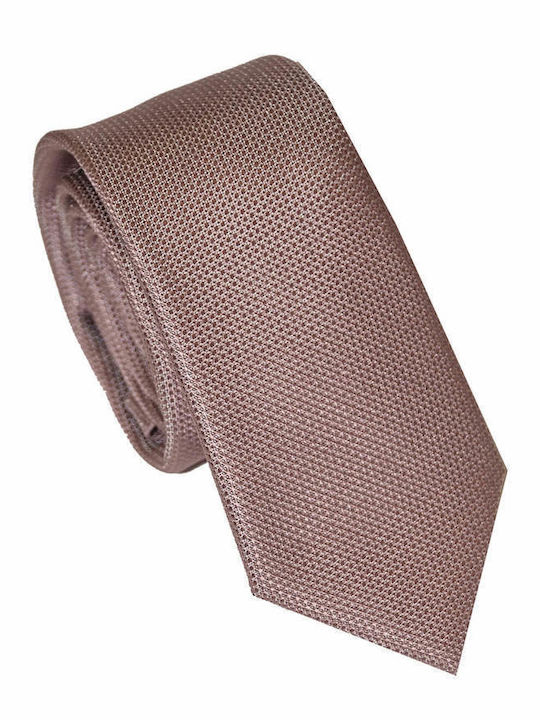 Leonardo Uomo Männer Krawatte Gedruckt in Braun Farbe