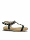 Women's Flat Sandals in Black Color
