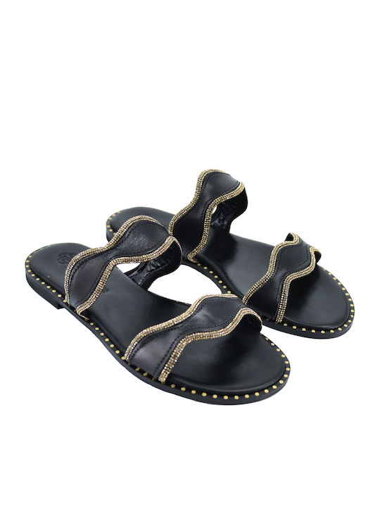 Dermatina 100 Sandale Casual Damă Din Piele Negru