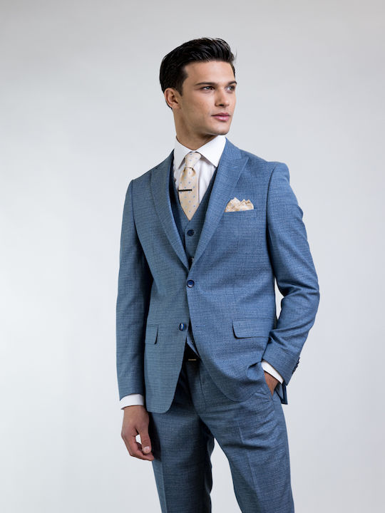 Costum Bărbați cu Croială Strâmtă Blue