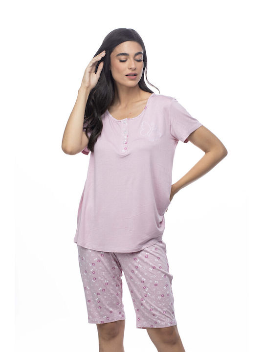 Galaxy De vară Set Pijamale pentru Femei Roz
