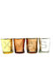 blokker Christmas Glass Candlestick 7cm 4pcs