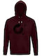Sweatshirt mit Kapuze Burgundisch