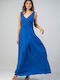 Bellino Sommer Maxi Kleid Blau