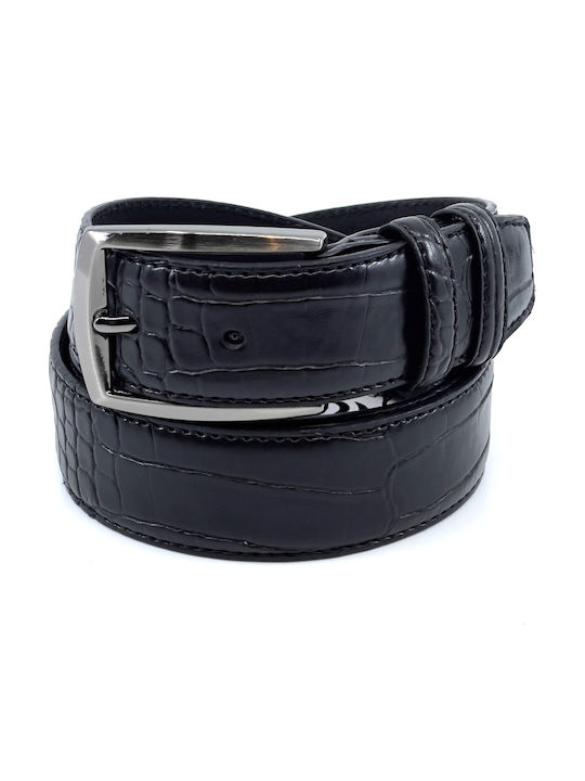 Legend Accessories Ανδρική Ζώνη Δερμάτινη Μαύρη