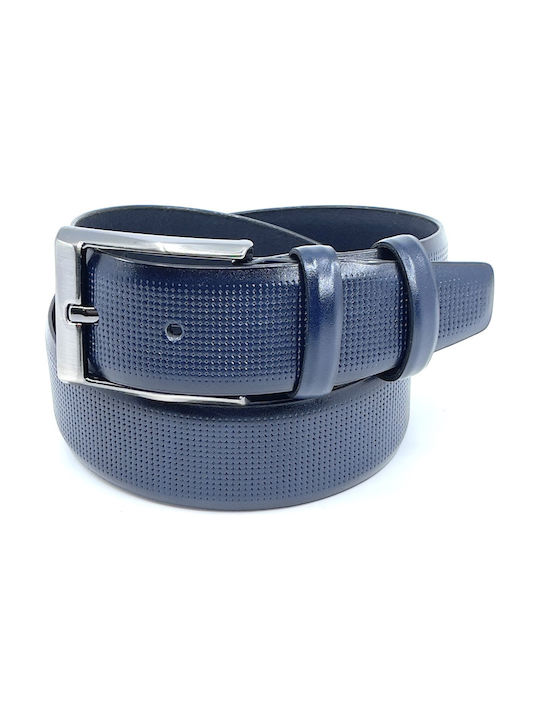 Legend Accessories Men's Leather Belt Blue