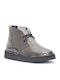 Leather Women's Ankle Boots Khaki