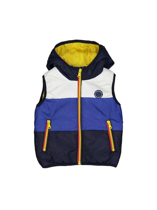 Birba Trybeyond Waterproof Boys Sports Jacket Multicolour Sleeveless with Lining & Ηood