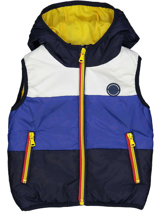 Waterproof Kids' Sports Jacket Sleeveless Short with Lining & Hood Multicolour