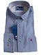 Long-sleeved Shirt Checked Blue