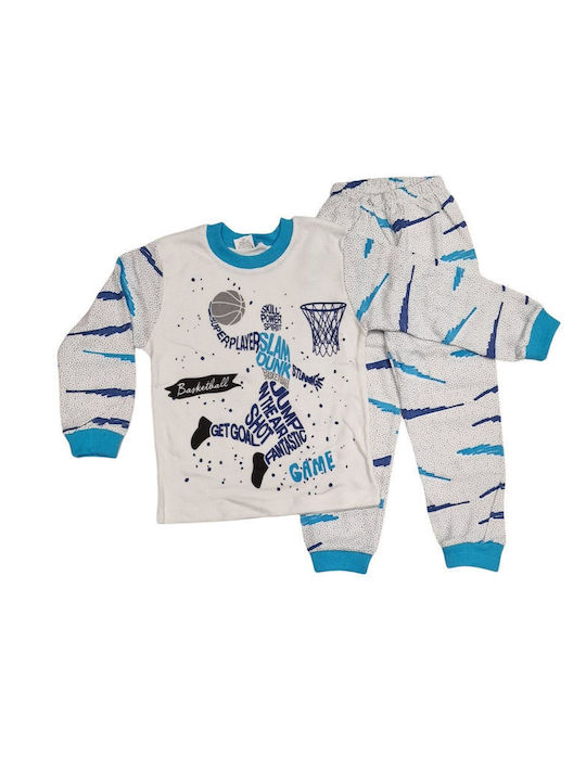 Supermini Kids Pajamas Winter Cotton Light Blue