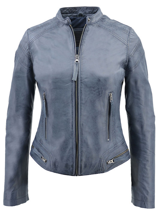 Δερμάτινα 100 Δερμάτινο Γυναικείο Biker Jacket ...