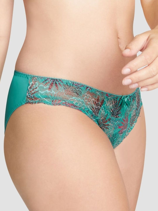 Bestform Women's Slip with Lace Turquoise