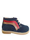 Anatomisch Suede Kinderstiefeletten mit Schnürsenkeln Blau