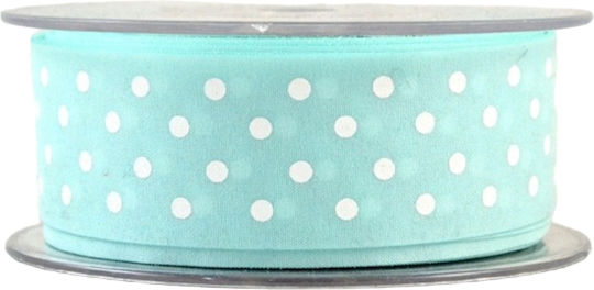 Kappa Decor Stoff Band Polka Dot Türkis 18meters mit Breite 25mm