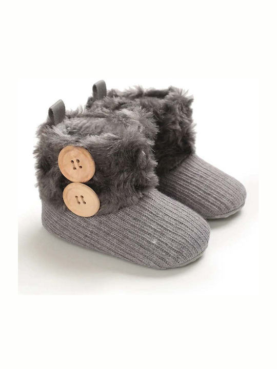 Babykids Детски Чорапи Slipper Socks Knee-High Gray