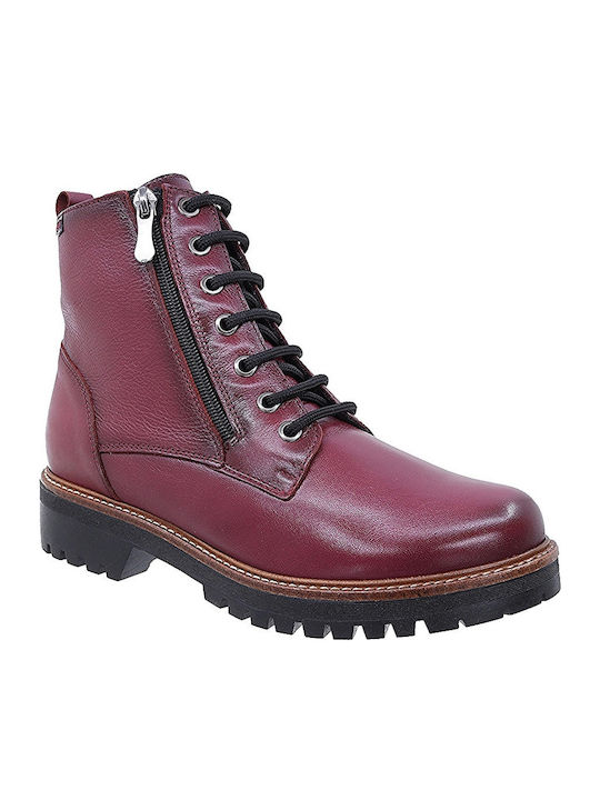 Ghete Damă de Piele Burgundy