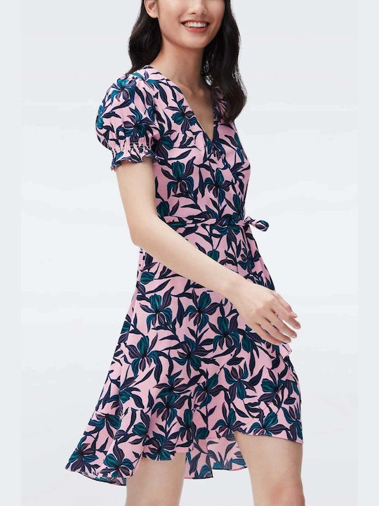 Diane Von Furstenberg Sommer Mini Kleid Rosa