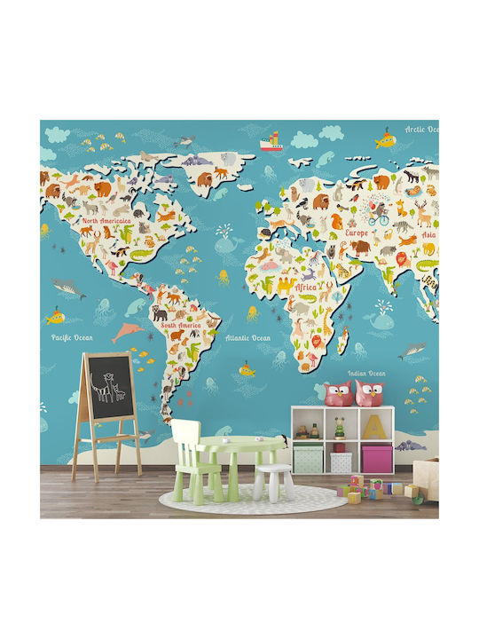 Caravelshop Embossed Kids Paper Wallpaper L300xH270cm