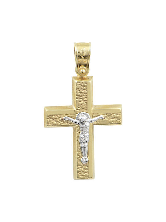 Savvidis Gold Kreuz 14K mit Kette