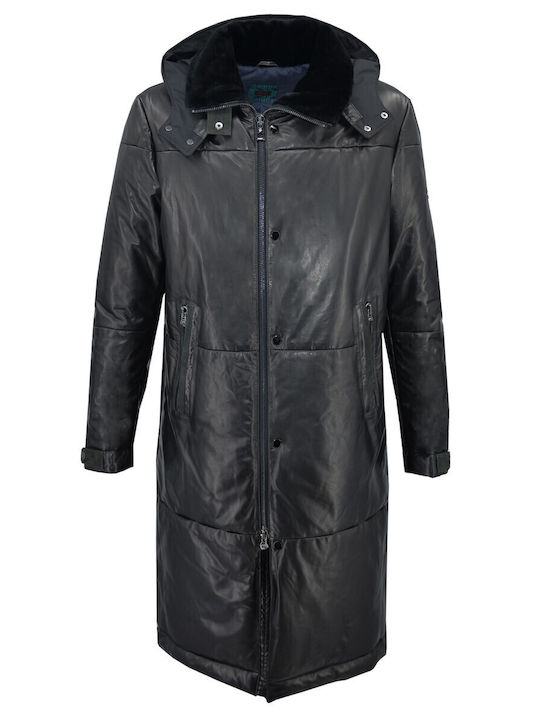 Leather Winter Jacket Black