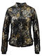 Women's Short Bomber Jacket for Spring or Autumn Green