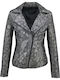 Damen Bikerjacke Silber