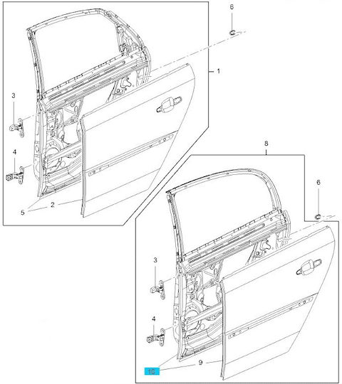 Opel Ușa auto pentru Opel Vectra