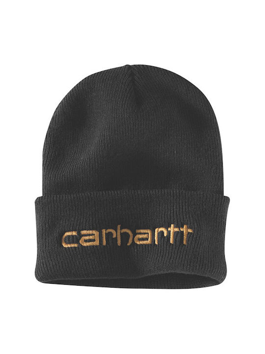 Carhartt Beanie Unisex Beanie mit Rippstrick in Schwarz Farbe