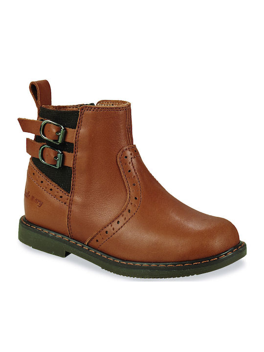 Kids Boots with Zipper Brown