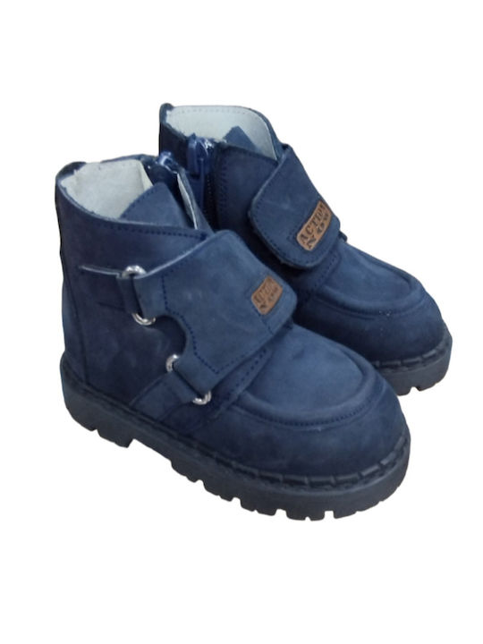 Fatsoules Kids Anatomic Boots with Hoop & Loop Closure Blue