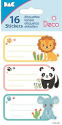 Global Gift Notebook Labels 12pcs Small Animals