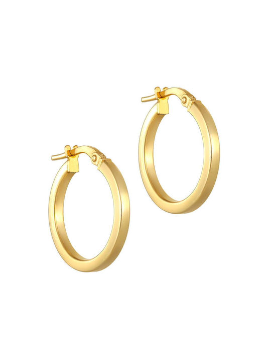 Ioannis Kosmima Earrings Hoops made of Silver Gold Plated