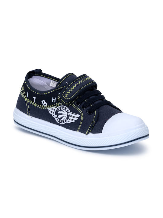 Παιδικά Sneakers με Σκρατς Navy Μπλε