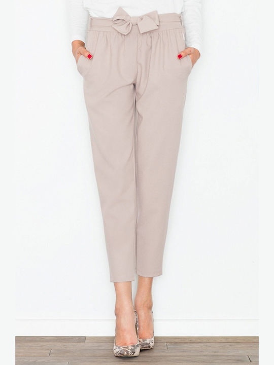 Figl Women's Fabric Trousers Beige