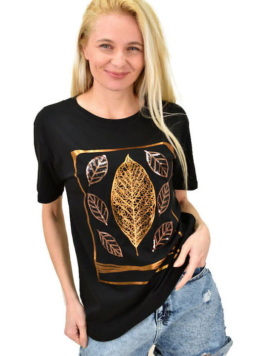 Potre Damen T-shirt Schwarz