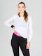 Damen Sport Langärmeliges Weißes Top