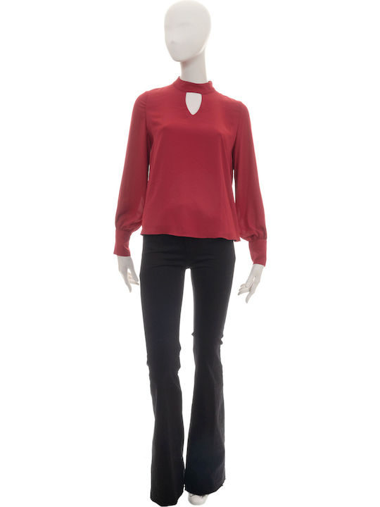 Lui E Lei Women's Blouse Long Sleeve Red